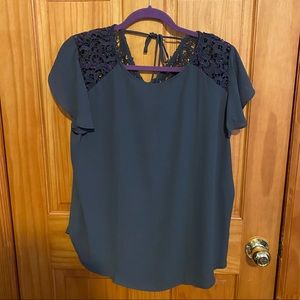 LOFT Crochet Detail Blouse